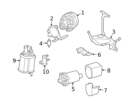Emission Components for 2004 Mercedes-Benz SL 55 AMG® #0