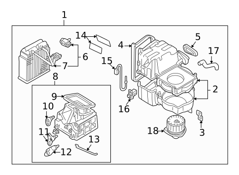 Condenser, Compressor & Lines for 1998 Subaru Forester #1