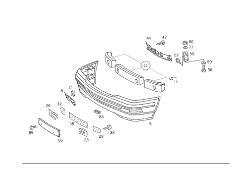 Front Bumper for 1993 Mercedes-Benz 600SL #2