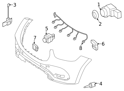 Parking Aid for 2022 Mercedes-Benz GLS 63 AMG® #2