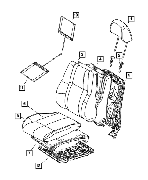 Front Seats - First Row for 2010 Jeep Grand Cherokee #3