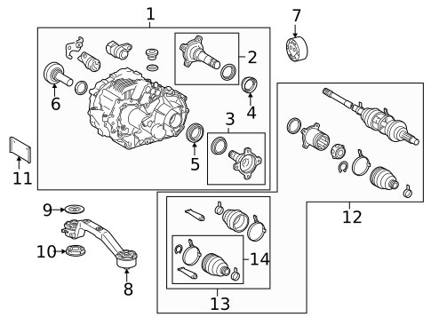 Axle & Differential for 2016 Lexus RX450h #1