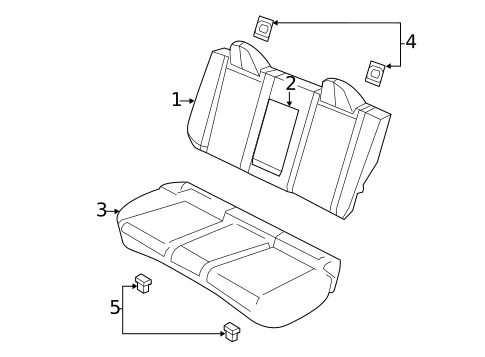 Rear Seat Components for 2007 Chrysler Sebring #2
