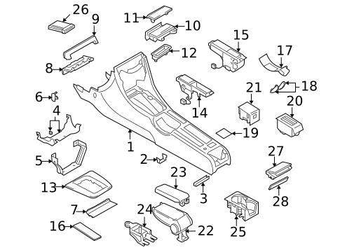 Console for 2005 Audi A4 #0