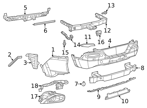 Bumper & Components - Rear for 2015 Jeep Cherokee #0