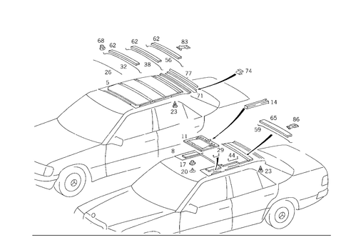 Headliner for 1988 Mercedes-Benz 300E #1