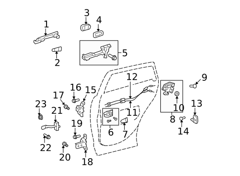 Rear Door for 2014 Toyota Venza #0