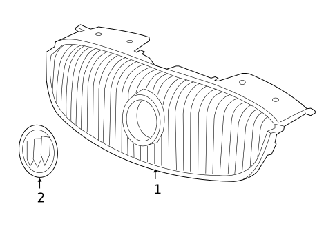 Grille & Components for 2009 Buick Lucerne #0