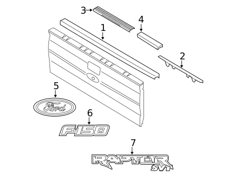 Exterior Trim - Pick UP Box for 2010 Ford F-150 #1