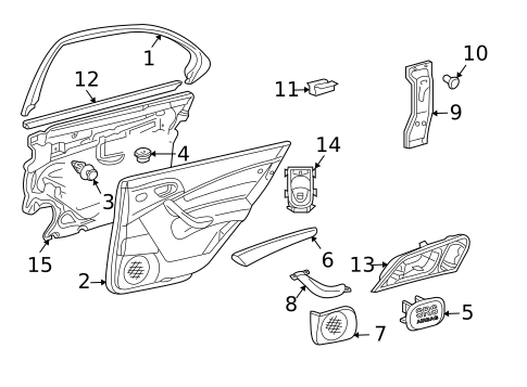 Rear Door for 2004 Mercedes-Benz C320 #2