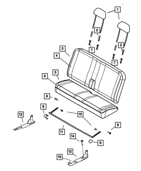 Rear Seats - Third Row for 2008 Dodge Durango #4