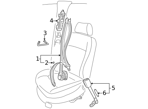Seat Belt for 2001 Volkswagen Passat #2