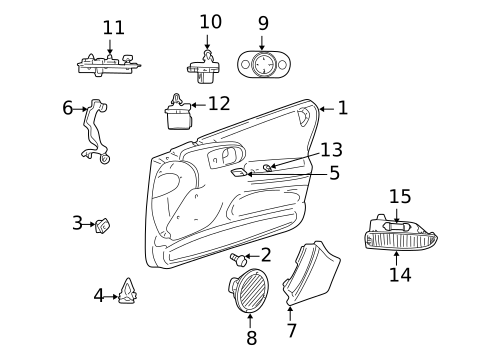 Front Door for 2001 Chrysler 300M #1