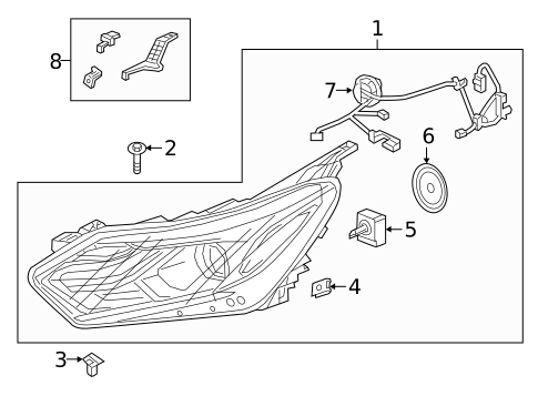 Headlamp Components for 2019 Chevrolet Silverado 1500 #7