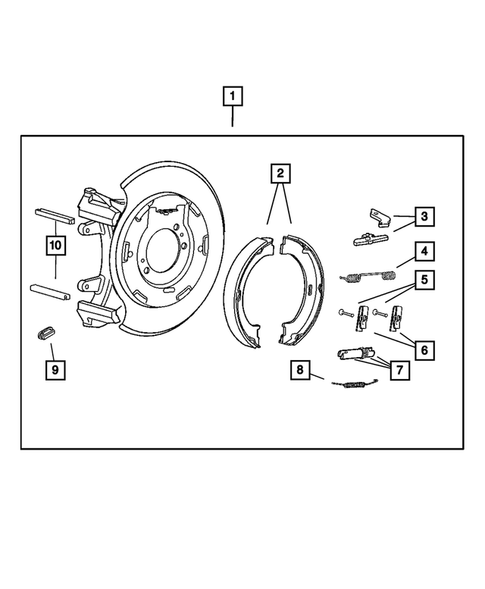 Parking Brake Lever and Cables for 2007 Jeep Commander #1