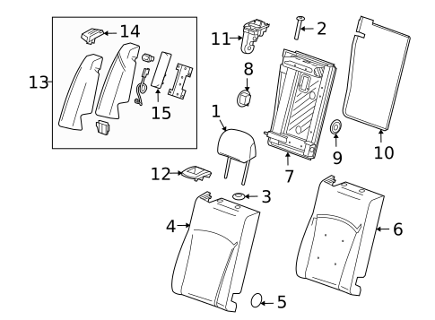 Rear Seat Components for 2017 Buick Regal #1