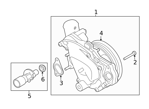 Water Pump for 2016 Land Rover LR4 #0