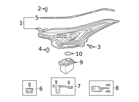 Headlamp Components for 2021 Toyota C-HR #3