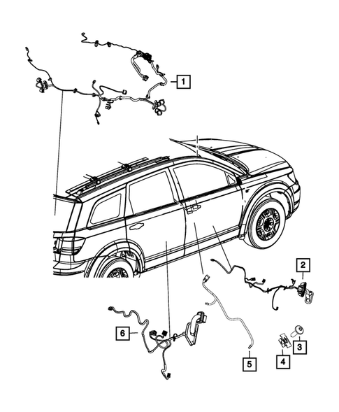 Wiring-Body and Accessories for 2017 Dodge Journey #2