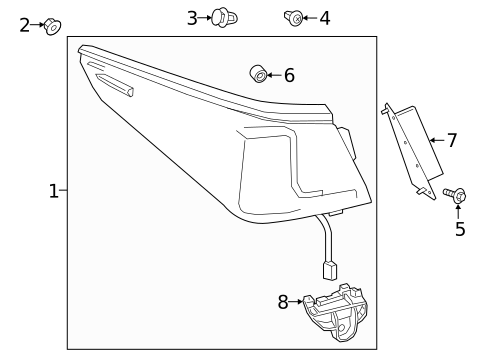 Tail Lamps for 2020 Lexus ES300h #1
