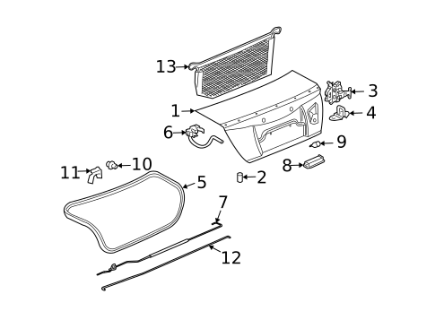 Lid & Components for 2004 Saturn Ion #1