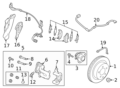 Brake Components for 2019 Nissan LEAF #1