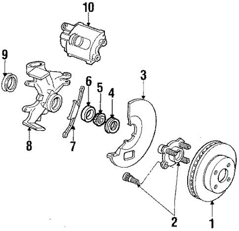 Front Brakes for 1984 Mercury Lynx #0