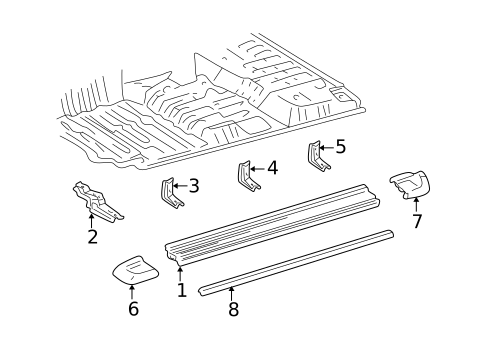 Exterior Trim - Pillars for 2002 Toyota Land Cruiser #0
