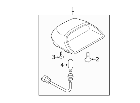 High Mounted Stop Lamp for 2014 Subaru Impreza #0