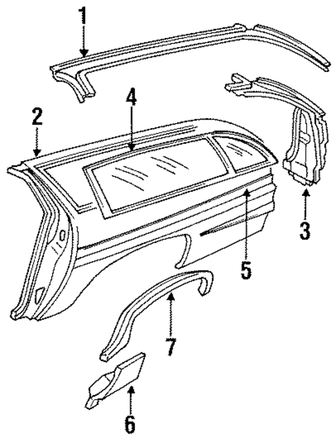 Quarter Panel & Components for 1992 Chevrolet Caprice #0