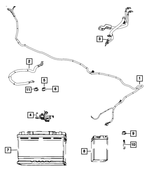 Battery, Battery Tray and Cables for 2025 Jeep Wrangler #6