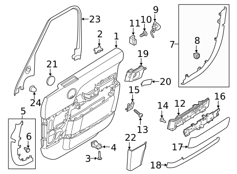 Interior Trim - Front Door for 2019 Land Rover Range Rover Sport #0