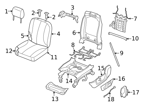 Front Seat Components for 2016 Ram 3500 #3