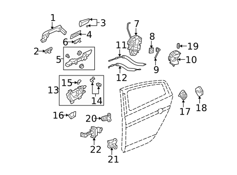 Lock & Hardware for 2011 Acura TL #1