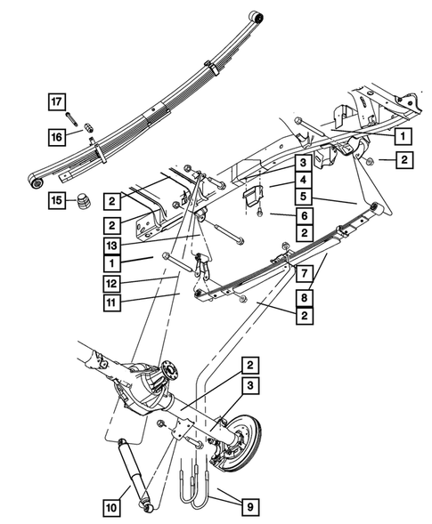 Rear Suspension for 2004 Dodge Ram 2500 #1
