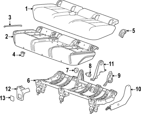 Rear Seat Components for 2025 Cadillac LYRIQ #2