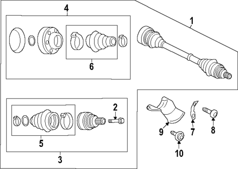 Drive Axles for 2023 Audi SQ5 Sportback #1