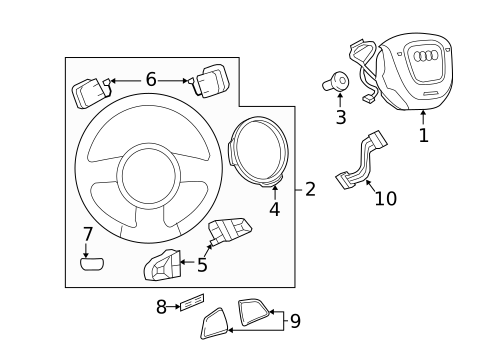 Steering Wheel & Trim for 2015 Audi A3 #0