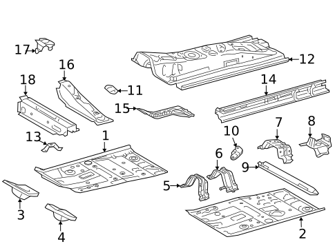 Floor & Rails for 2014 Toyota Yaris #1