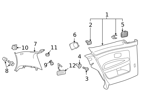 Interior Trim - Quarter Panels for 2011 Volkswagen GTI #0