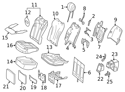 Rear Seat Components for 2019 Mercedes-Benz S450 #3