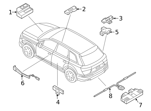 Keyless Entry Components for 2022 Audi SQ7 #0