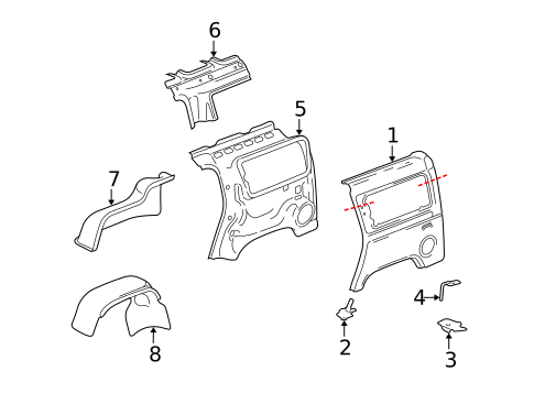 Quarter Panel & Components for 2005 Hummer H2 #0