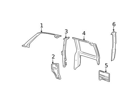 Interior Trim - Side Panel for 1991 GMC Safari #0