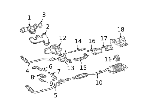 Exhaust Components for 2005 Mercedes-Benz CLK320 #0