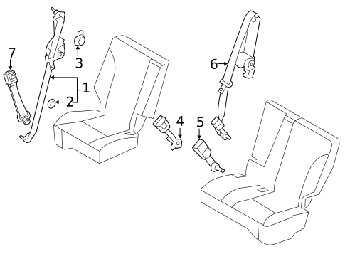 Seat Belt for 2012 Ford Edge #1