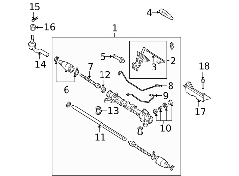 Steering Gear & Linkage for 2005 Mazda 3 #0