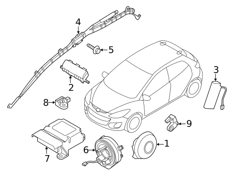 Air Bag Components for 2013 Mazda 2 #0