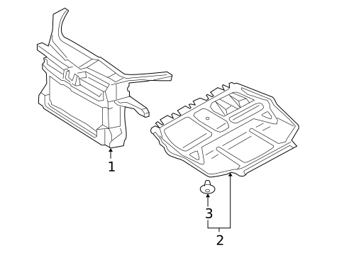 Radiator Support for 2010 Volkswagen Jetta #1