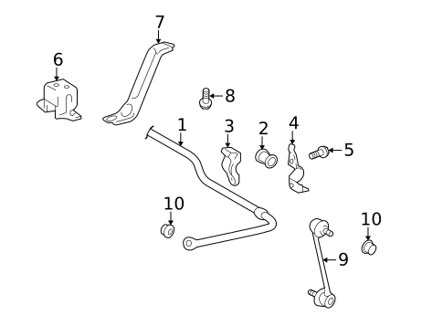 Stabilizer Bar & Components for 2014 Toyota Venza #0